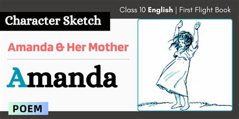 amanda character sketch class 10|amanda sketch.